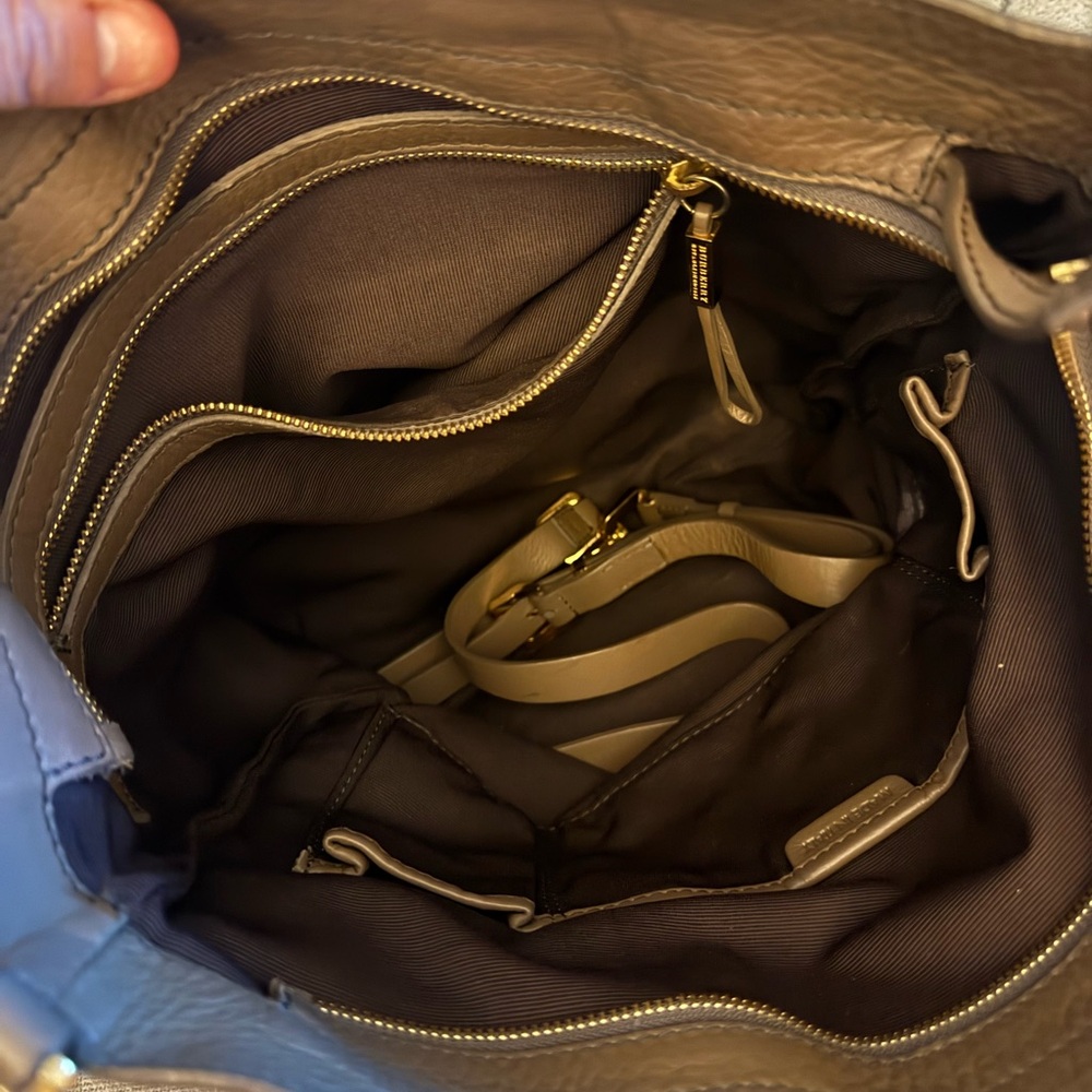 BURBERRY House Check Bridle CalfskinTote Bag vintage tan brown - Picture 6 of 17